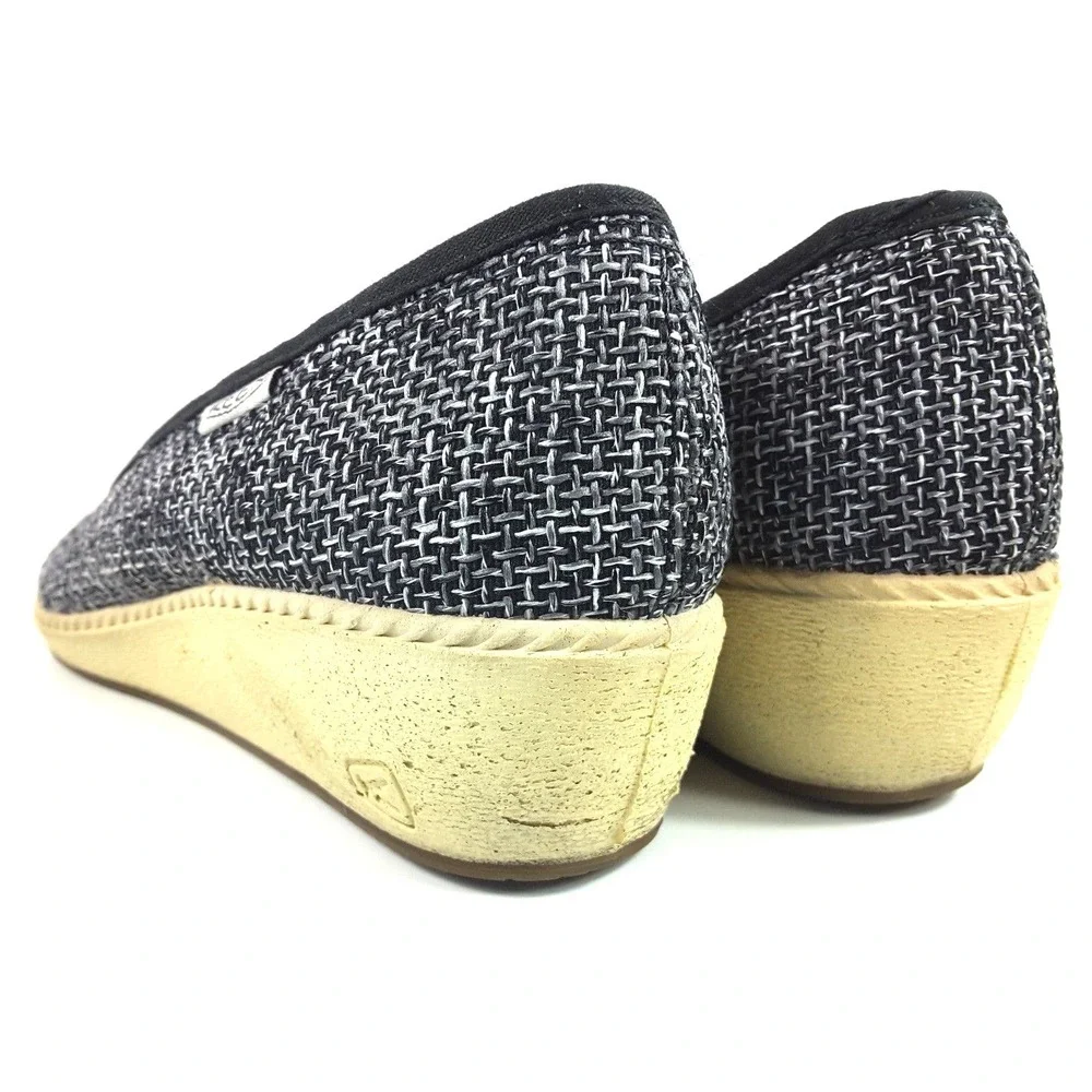 Keen‎ Cortona Women's Black Jute Open Toe Casual Comfort Wedge Shoes Size 7